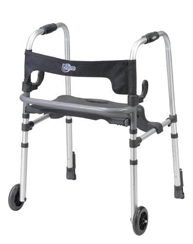 Complete Medical Mobility Products Drive Medical Clever-Lite Walker w/Seat & Push-Down Brakes