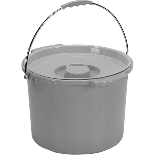 Complete Medical Commodes Drive Medical Commode Pail With Lid 12 Quart  Gray