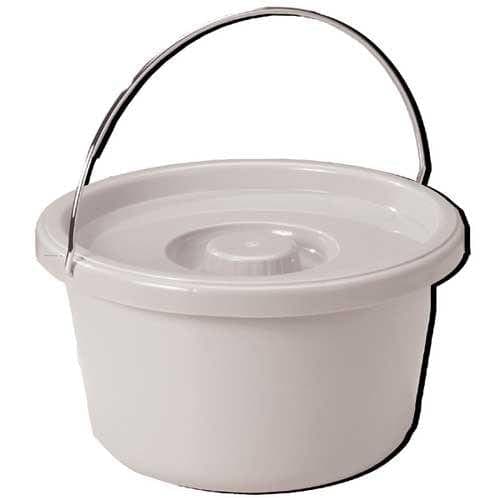 Complete Medical Commodes Drive Medical Commode Pail With Lid 7.5 Quart  Gray