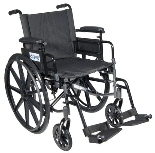 Complete Medical Wheelchairs & Accessories Drive Medical Cruiser X4 W/C 18  w/SF & Ht Adj Flip-Back Desk Arms