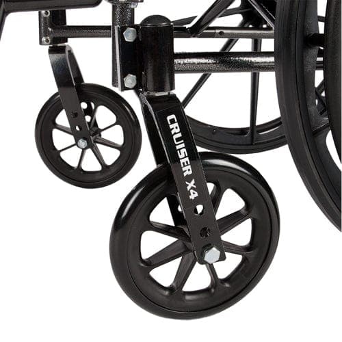 Complete Medical Wheelchairs & Accessories Drive Medical Cruiser X4 W/C 20  w/SF & Ht Adj Flip-Back Desk Arms