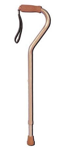 Complete Medical Mobility Products Drive Medical Deluxe Adjustable Cane Offset W/Wrist Strap-Bronze