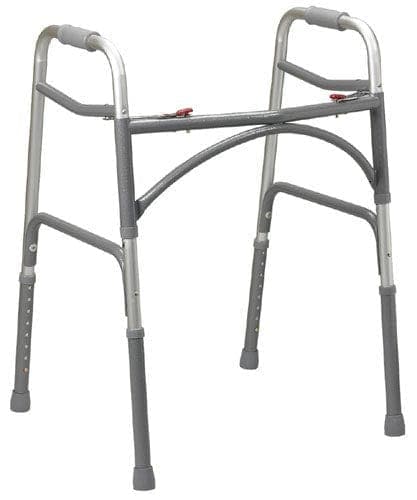 Complete Medical Mobility Products Drive Medical Double Button Extra-Wide Adult Folding Walker (Bariatric)