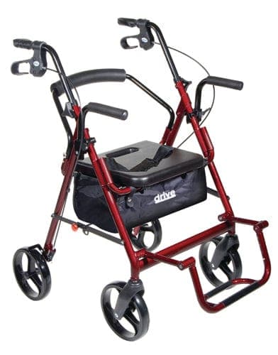 Complete Medical Mobility Products Drive Medical Duet Rollator/Transport Chair Black