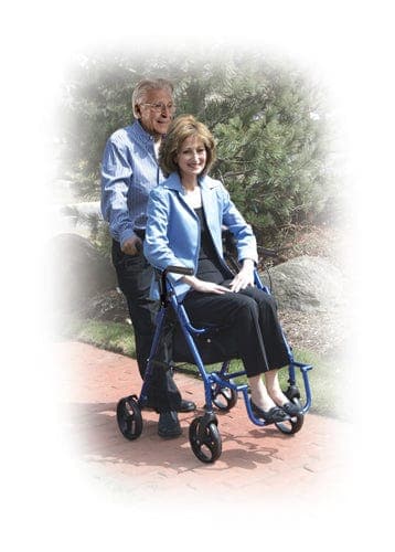 Complete Medical Mobility Products Drive Medical Duet Rollator/Transport Chair Blue