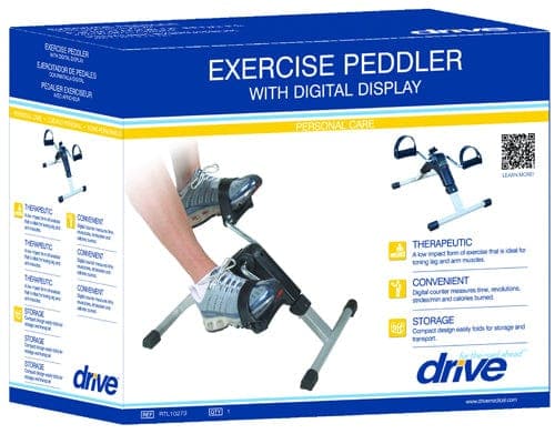 Complete Medical Exercise & Physical Therapy Drive Medical Exercise Peddler w/ Digital Electronic Display