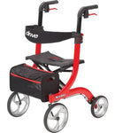 Complete Medical Mobility Products Drive Medical Nitro Rollator  Red with 10  Casters