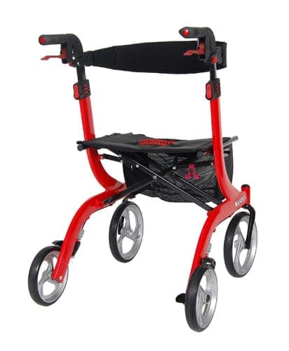 Complete Medical Mobility Products Drive Medical Nitro Rollator  Red with 10  Casters
