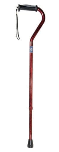 Complete Medical Mobility Products Drive Medical Offset Cane Alum w/Gel Grip Blue Crackle