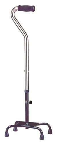 Complete Medical Mobility Products Drive Medical Quad Cane Heavy Duty Chrome Large Base 500# Capacity