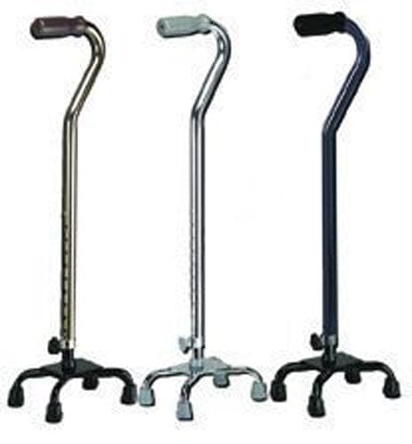 Complete Medical Mobility Products Drive Medical Quad Cane-Small Base Black with Foam Grip