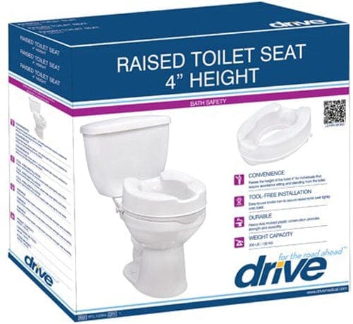 Complete Medical Bath Care Drive Medical Raised Toilet Seat w/Lid 4  Savannah-style  Retail