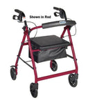 Complete Medical Mobility Products Drive Medical Rollator 4-Wheel with Pouch & Padded Seat  Black - Drive