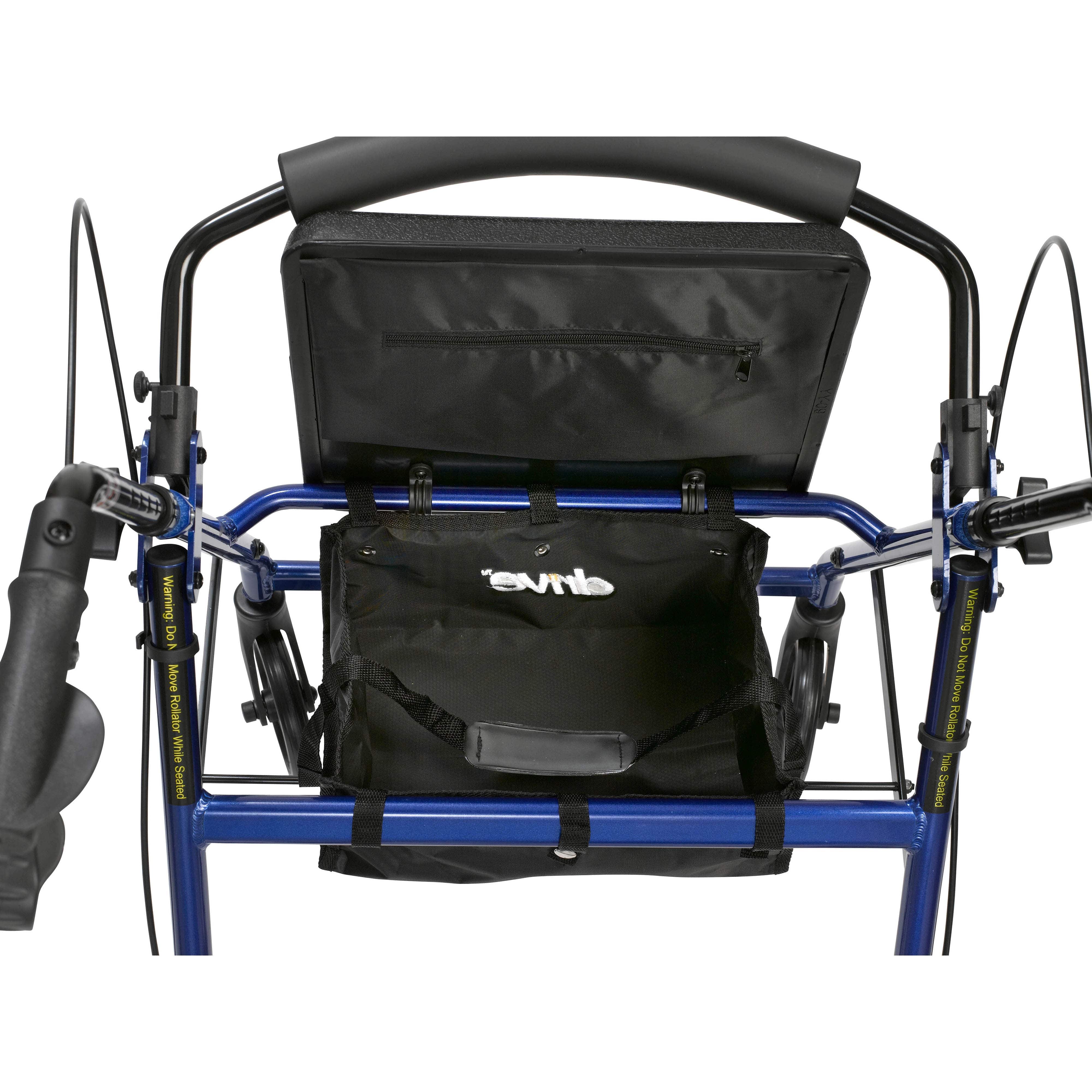 Complete Medical Mobility Products Drive Medical Rollator 4-Wheel with Pouch & Padded Seat Blue - Drive