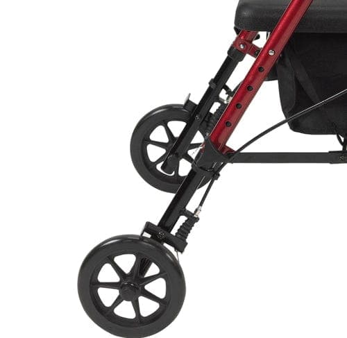 Complete Medical Mobility Products Drive Medical Rollator Aluminum w/Adj. Seat Height  Red