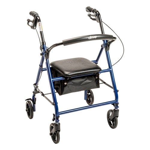 Complete Medical Mobility Products Drive Medical Rollator Steel Blue w/6  Whls Knocked-Down