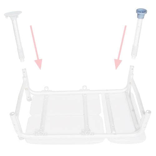 Complete Medical Bath Care Drive Medical Small Suction Tips for Transfer Bench Pair
