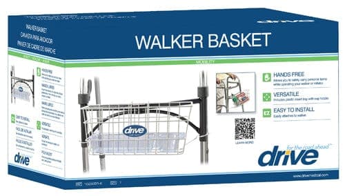 Complete Medical Mobility Products Drive Medical Snap-On Walker Basket for Folding Walkers