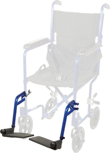 Complete Medical Wheelchairs & Accessories Drive Medical Swing-Away Detachable Footrest f/Alum Transport Chair-Blue pr