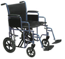 Complete Medical Wheelchairs & Accessories Drive Medical Transport Wheelchair Bariatric 20  Wide  Blue