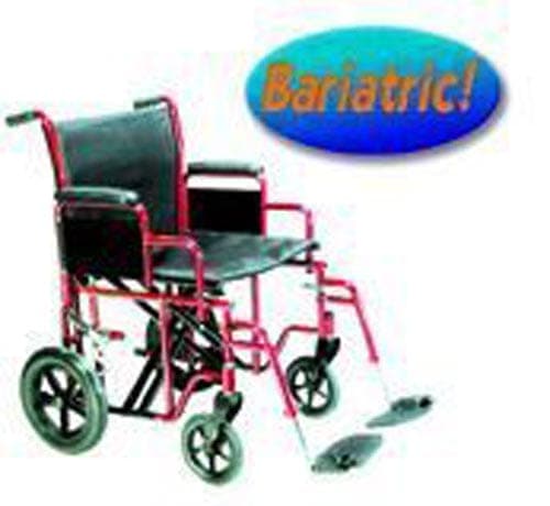 Complete Medical Wheelchairs & Accessories Drive Medical Transport Wheelchair Bariatric 22  Wide  Blue