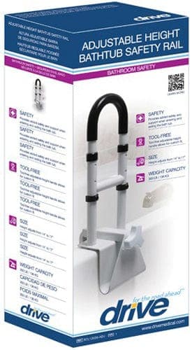 Complete Medical Bath Care Drive Medical Tub Rail Adjustable Clamp-On