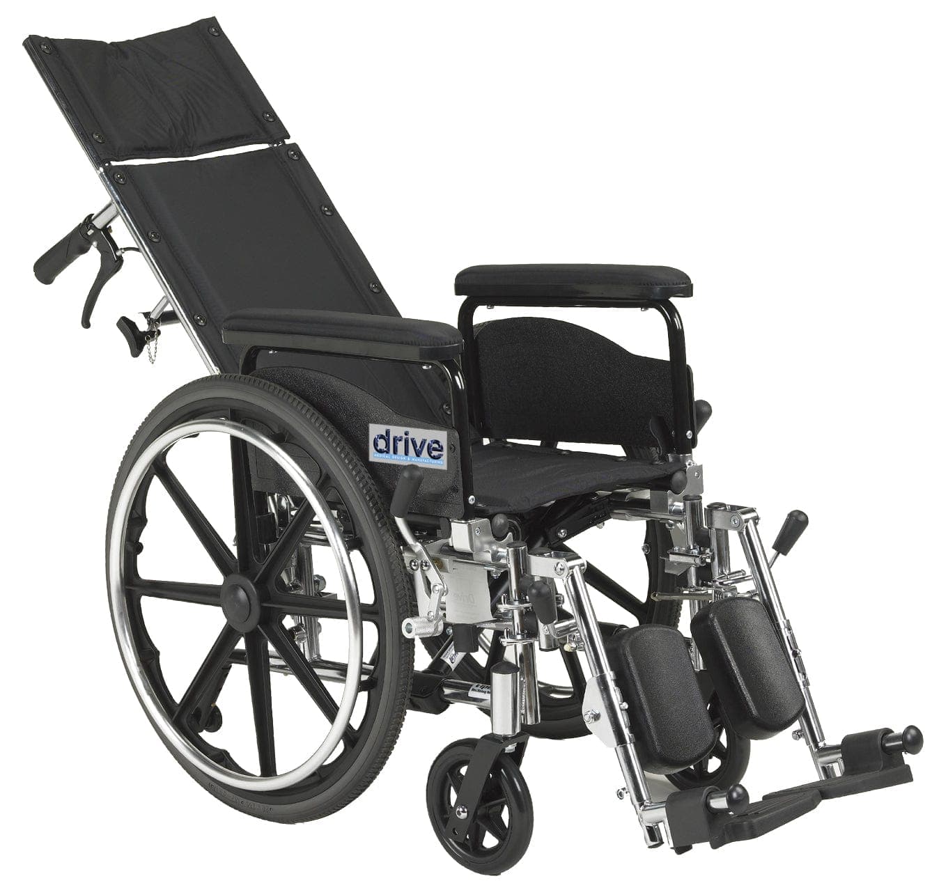 Complete Medical Wheelchairs & Accessories Drive Medical Viper GT 18 Recl Flip Back Rem Full Arms  SEL