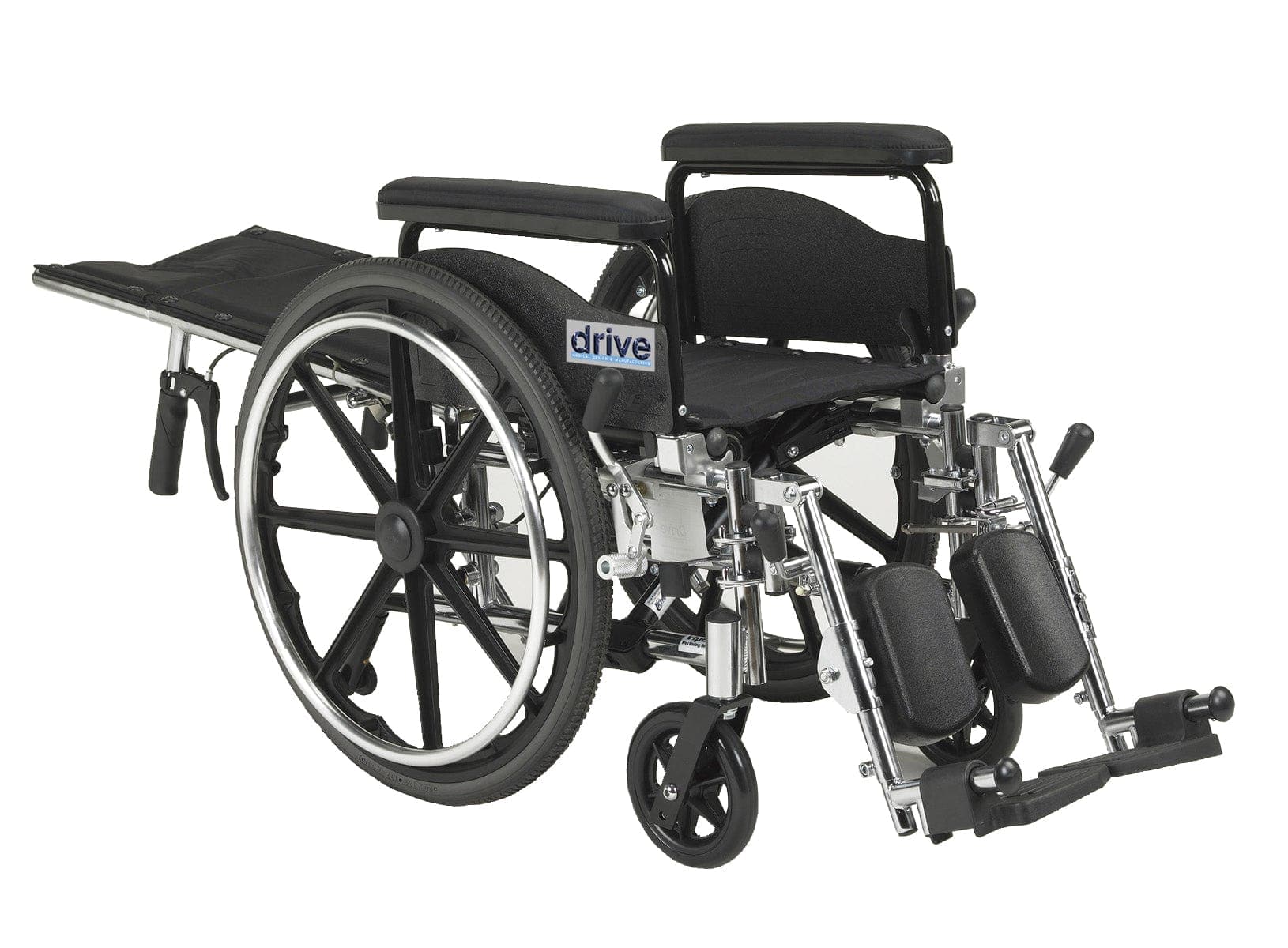 Complete Medical Wheelchairs & Accessories Drive Medical Viper GT 18 Recl Flip Back Rem Full Arms  SEL