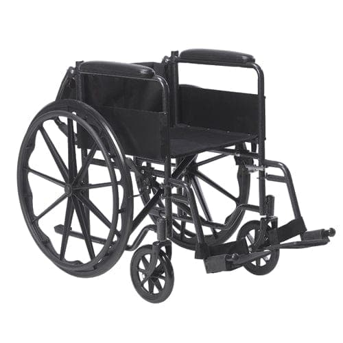 Complete Medical Wheelchairs & Accessories Drive Medical Wheelchair 18   w/Fixed Full Arms & Swingaway Det Footrests