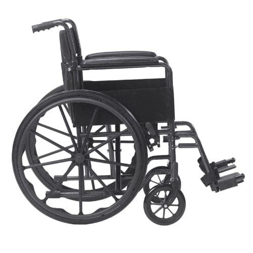 Complete Medical Wheelchairs & Accessories Drive Medical Wheelchair 18   w/Fixed Full Arms & Swingaway Det Footrests