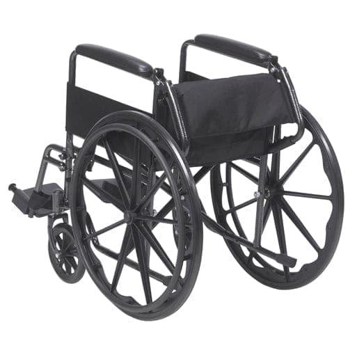 Complete Medical Wheelchairs & Accessories Drive Medical Wheelchair 18   w/Fixed Full Arms & Swingaway Det Footrests