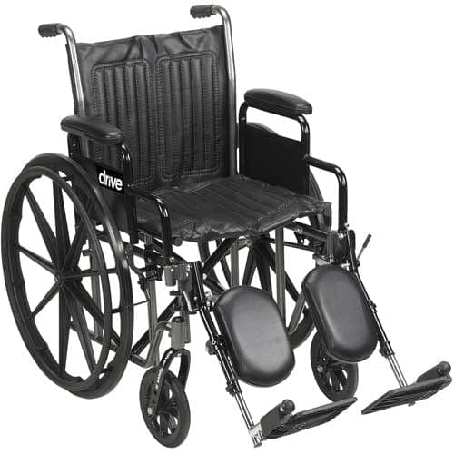 Complete Medical Wheelchairs & Accessories Drive Medical Wheelchair Econ Rem Full Arms 20  w/ Swing-Away Footrests