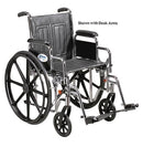Complete Medical Wheelchairs & Accessories Drive Medical Wheelchair Std. 16  Fixed Arms w/Swingaway Footrests