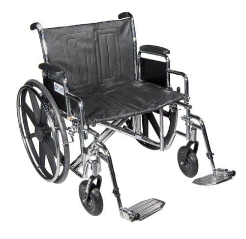 Complete Medical Mobility Products Drive Medical Wheelchair Std Dual-Axle 22  w/Rem Desk Arms & Elev Legrest