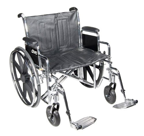 Complete Medical Mobility Products Drive Medical Wheelchair Std Dual-Axle 22  w/Rem Full Arms & S/A Footrest