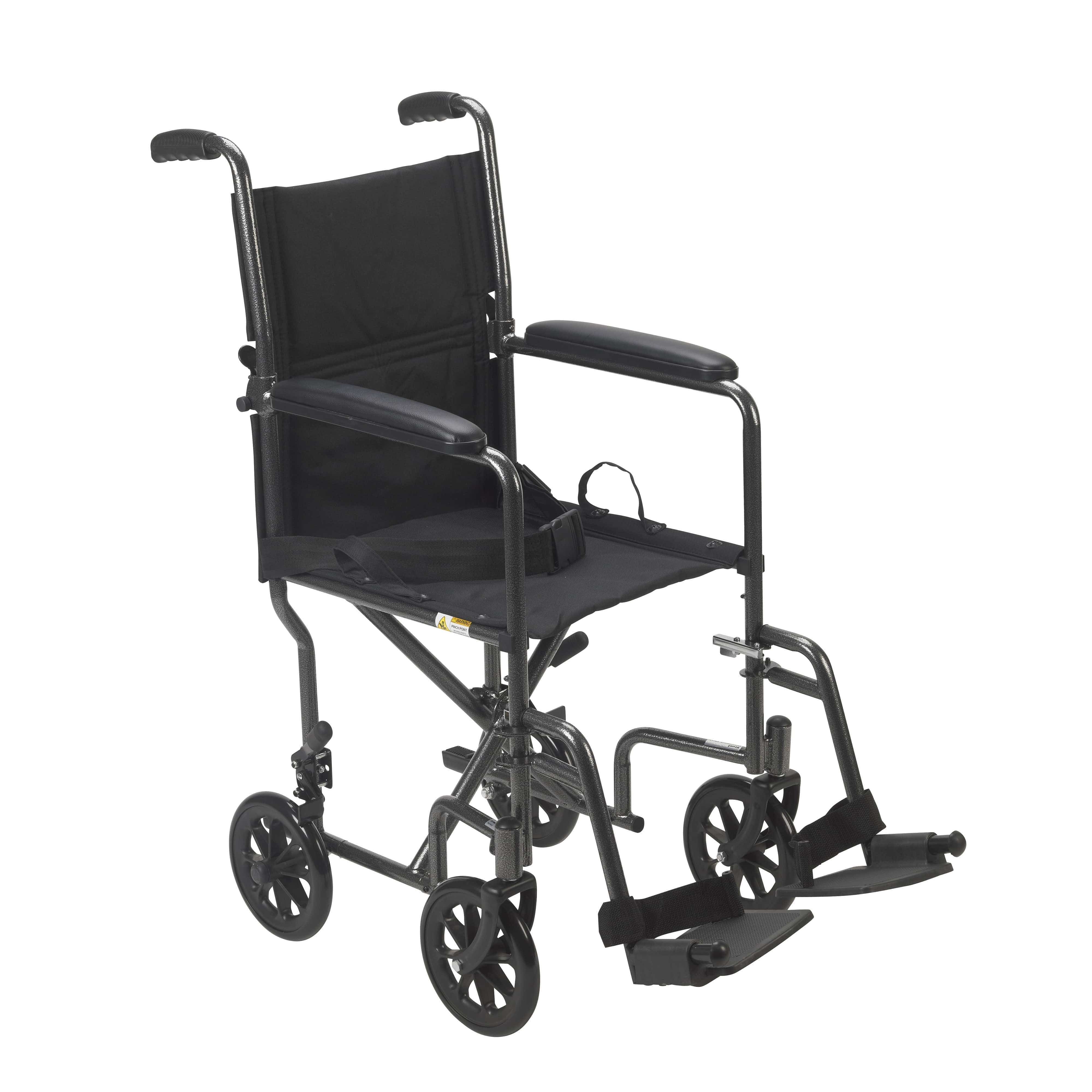 Complete Medical Wheelchairs & Accessories Drive Medical Wheelchair Transport  19  Silver Vein Finish