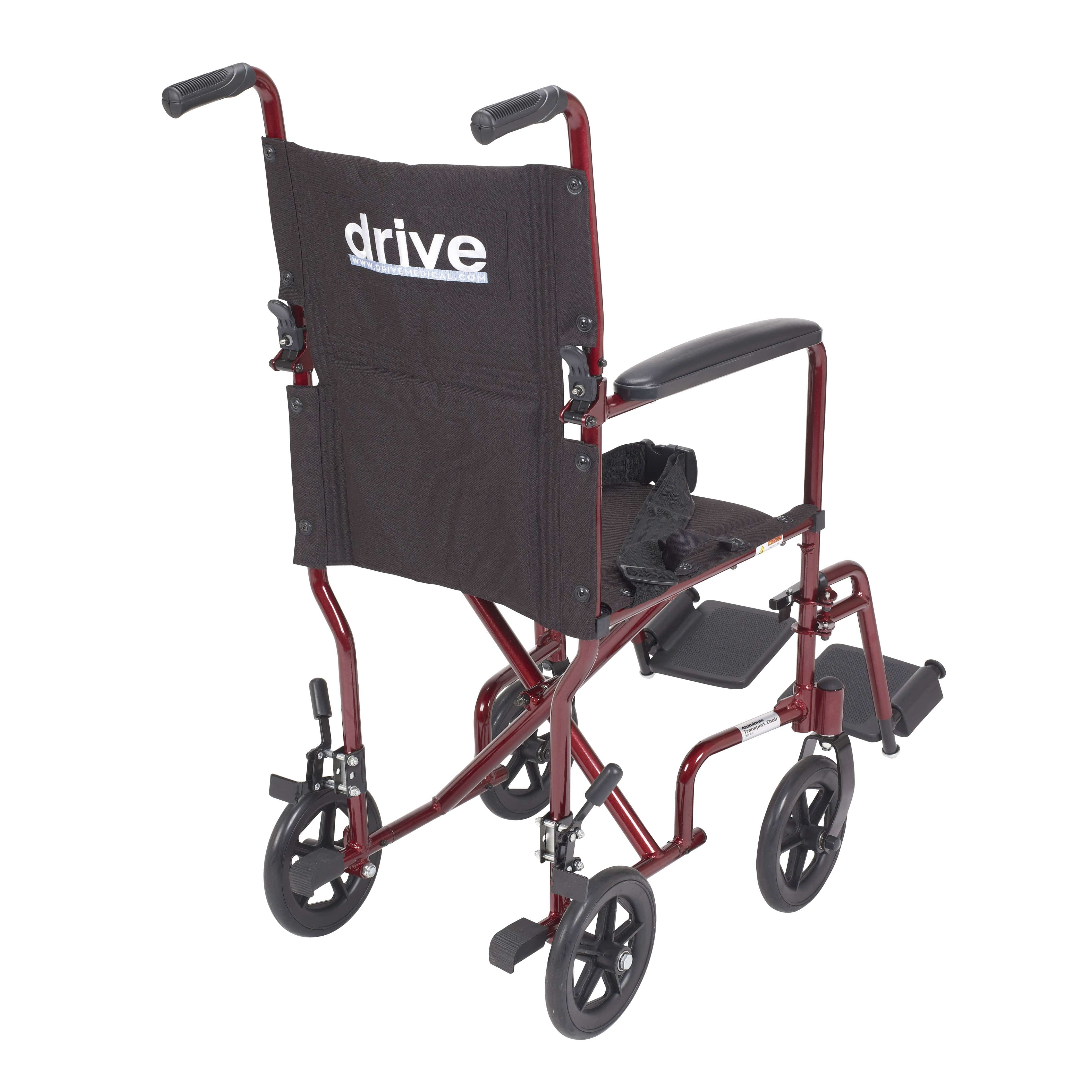 Complete Medical Wheelchairs & Accessories Drive Medical Wheelchair Transport Lightweight Red 17