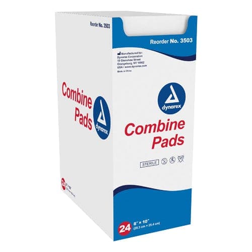 Complete Medical Wound Care Dynarex Corporation ABD Combine Pad Sterile 8 x 10  24/Bx