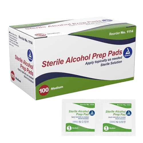 Complete Medical Physician Supplies Dynarex Corporation Alcohol Prep Pads- Bx/100 Medium Sterile