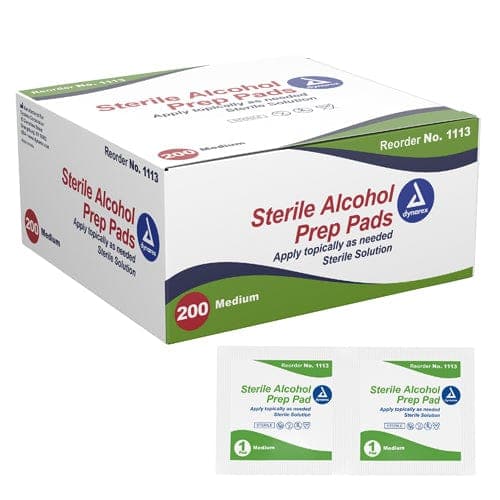 Complete Medical Physician Supplies Dynarex Corporation Alcohol Prep Pads- Bx/200 Medium Sterile