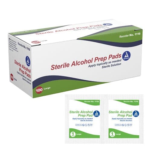 Complete Medical Physician Supplies Dynarex Corporation Alcohol Prep Pads Large Bx/100 Sterile