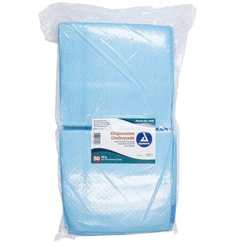 Complete Medical Physician Supplies Dynarex Corporation Disposable Underpads 30 x36  With Polymer (90 gr) Case/100