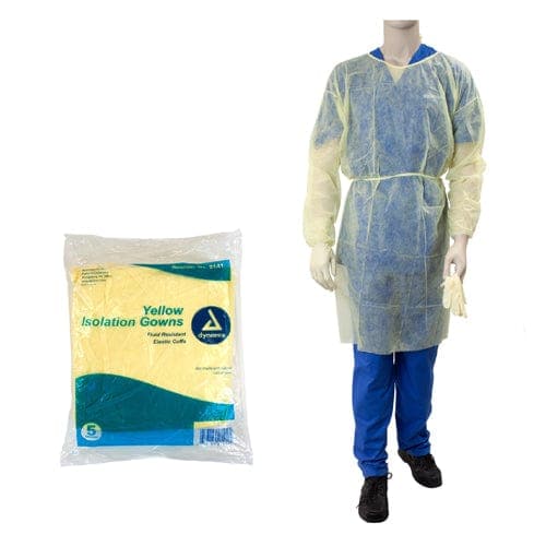 Complete Medical Physician Supplies Dynarex Corporation Fluid Resistant Isolation Gown Cs/50