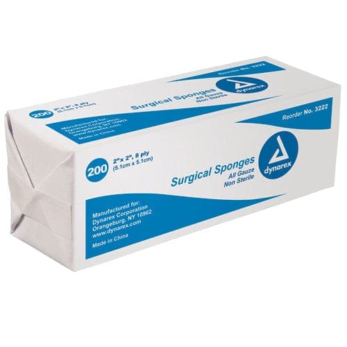 Complete Medical Wound Care Dynarex Corporation Gauze Sponges Bulk Non-Sterile 4  X 4 -8ply  Bag/200