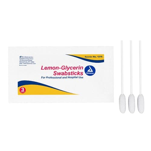 Complete Medical Convalescent Care Dynarex Corporation Lemon-Glycerin Swabsticks- 3 Packet 25-Pks/3