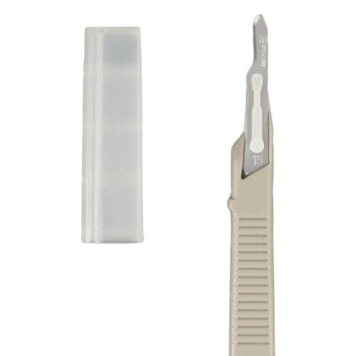 Complete Medical Physician Supplies Dynarex Corporation Scalpel #15 Disposable Generic Bx/10  w/Safety Guard