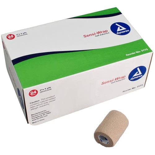 Complete Medical Wound Care Dynarex Corporation Sensi-Wrap Self Adherent Bndg 3  x 5 Yds  Tan  24/cs