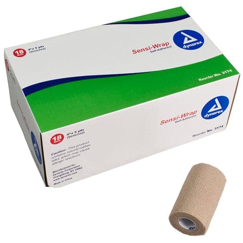 Complete Medical Wound Care Dynarex Corporation Sensi-Wrap Self Adherent Bndg 4  x 5 Yds  Tan  18/cs