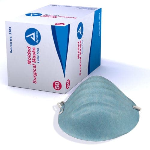 Complete Medical Physician Supplies Dynarex Corporation Surgical Cone Shaped Face Mask Bx/50  Blue