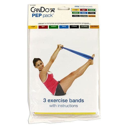 Complete Medical Exercise & Physical Therapy Fabrication Ent Cando Band PEP Packs Beginner (yel  red  grn)